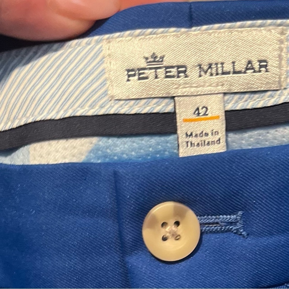 Peter Millar blue fancy casual business shorts men’s 42 - Picture 3 of 3